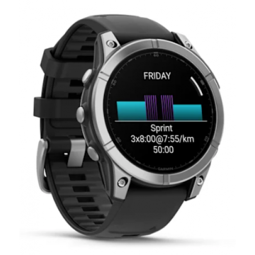 Garmin fenix E 47 mm AMOLED Stainless Steel/Black remen
